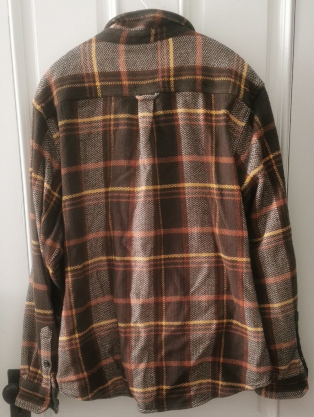 Woolrich Men's Unisex  Brown Plaid Wool-Blend Jacket. XL - Picture 6 of 8